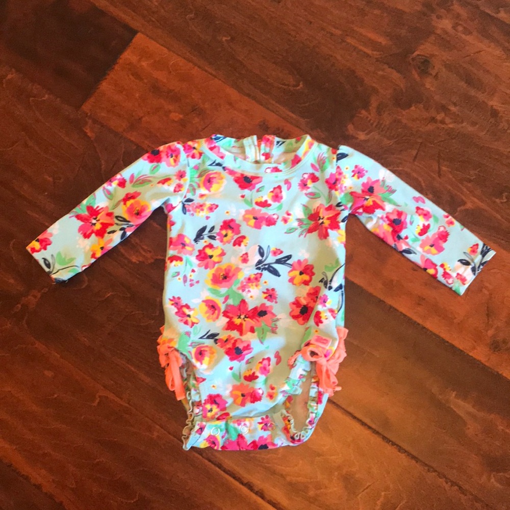 Ruffle Butts long sleeve swimsuit
